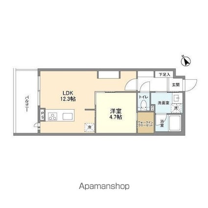 ＡＣＰレジデンス文京春日[1LDK/40.65m2]の間取図