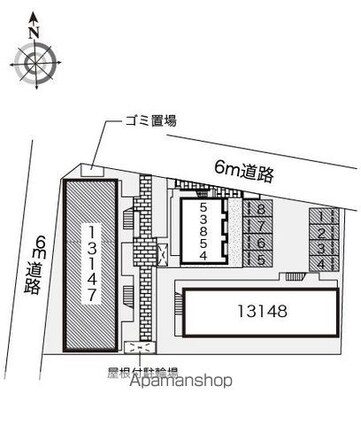 レオパレスラビドールⅠ[1K/20.37m2]の配置図