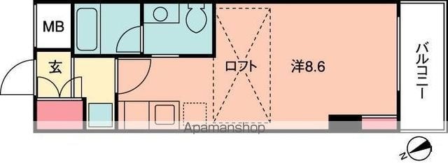 エクセリア舟入本町[1R/26.67m2]の間取図
