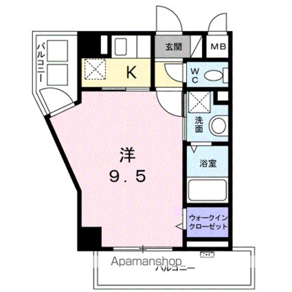 プリムローズ[1K/29m2]の間取図