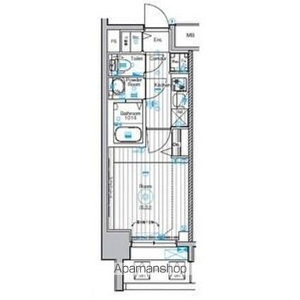 愛知県名古屋市北区大曽根４丁目[1K/21.83m2]の間取図