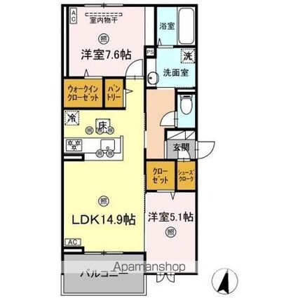 ＥＳＰＥＬＩＡ[2LDK/67.56m2]の間取図