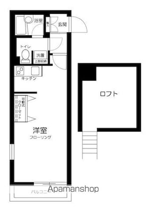 クレーンガーデン[1R/24.61m2]の間取図