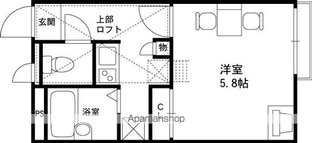 レオパレスシャトー花園の間取り写真