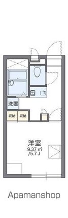 レオパレスダンデリオンびわぶち[1K/20.28m2]の間取図