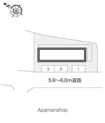 レオパレスミキ[1K/19.87m2]の配置図