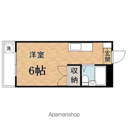 ヴァン・フロワーレ[1R/19.69m2]の間取図
