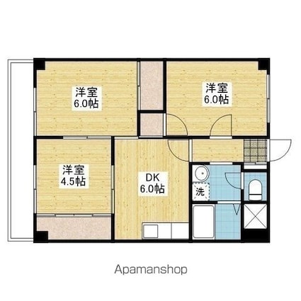 愛媛県松山市和泉北４丁目[3DK/52.48m2]の間取図