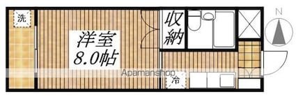 グレースツリーベル[1K/22.68m2]の間取図