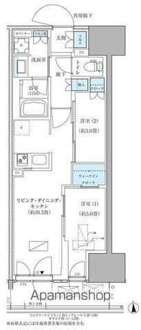 パークアクシス品川天王洲アイルの間取り写真