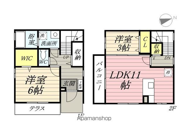 【府中市日新町のテラスの間取り】