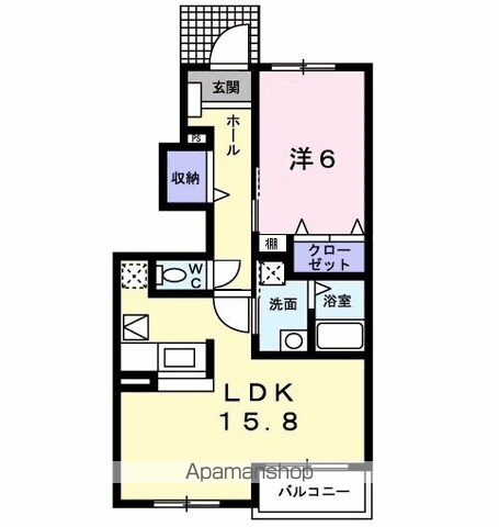 立川市富士見町のアパートの間取り