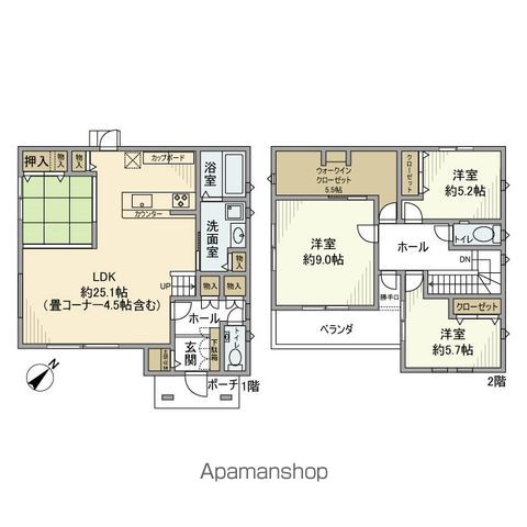 野路東4丁目戸建の間取り