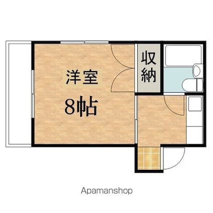 サンアベニュー[1K/20.9m2]の間取図