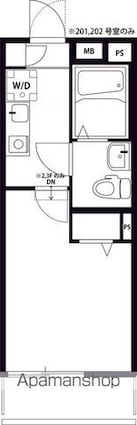 ラフィットⅡ[1K/20.09m2]の間取図