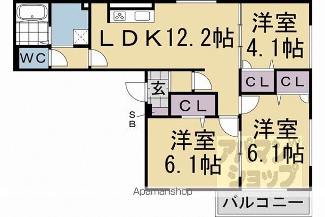 ルピナス嵯峨嵐山の間取り写真