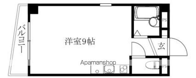 グランシェル三番町[1R/22.8m2]の間取図
