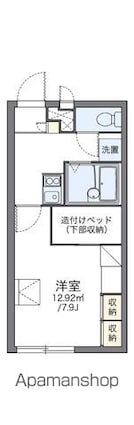 レオパレスコンフォール石橋Ｃ[1K/22.02m2]の間取図