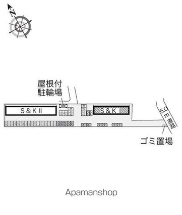 レオパレスＳ＆ＫⅠ[1K/26.08m2]の配置図