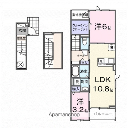 ミウ・ヴィーヴル[2LDK/58.06m2]の間取図