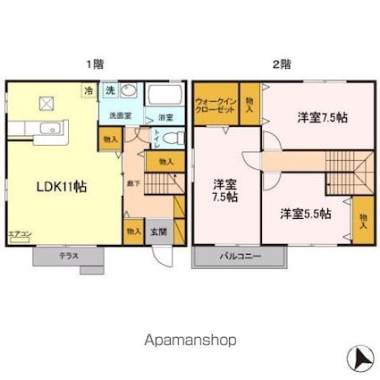 グレイスコート　ＡＢＣ[3LDK/94m2]の間取図