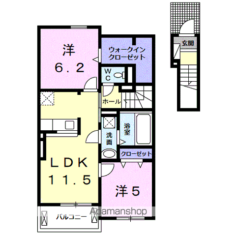 【エテルノ木ノ本Ｂの間取り】