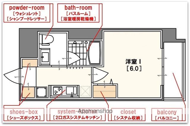 エステムプラザ難波WESTIIプレディアの間取り写真