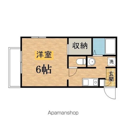 コーポさるいだ[1R/23.77m2]の間取図