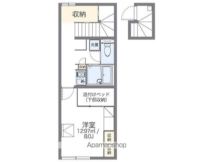レオパレス清水Ⅱ[1K/28.02m2]の間取図