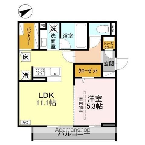 DーSERENO豊岡5丁目 A棟の間取り写真