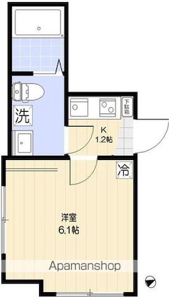 リュクスカーサ東向島[1K/17.45m2]の間取図