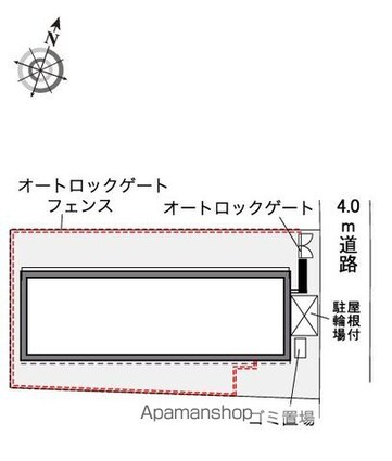 レオパレスプリマベーラ南阿佐谷[1K/21.65m2]の配置図