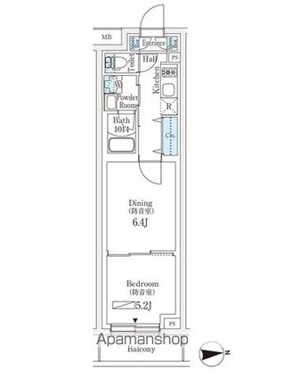 ＰＬＡＮＥ　ＳＯＣＩＥ　ＳＡＫＵＲＡＤＡＩ[1DK/31.71m2]の間取図