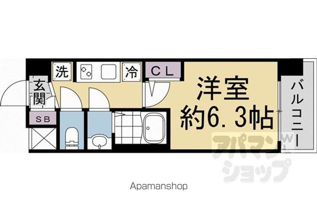 東海道本線 京都駅 徒歩8分 7階建 新築の間取り写真