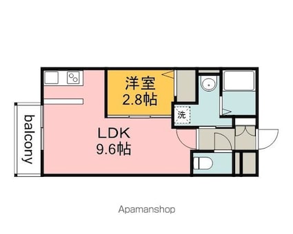 月光南観音壱番館[1LDK/29.75m2]の間取図