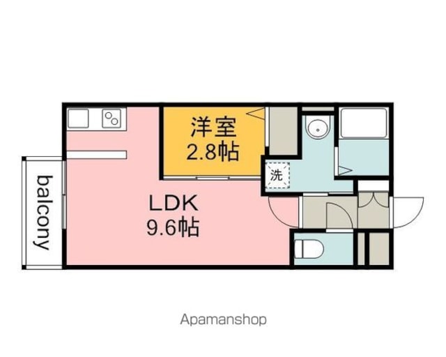 月光南観音壱番館[1LDK/29.75m2]の間取図