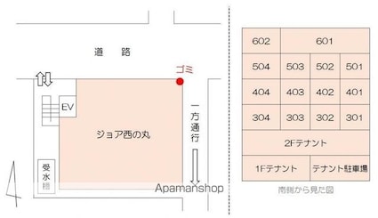 ジョア西の丸[1DK/44.54m2]の配置図