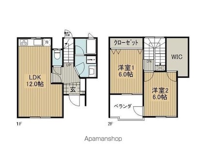 ｆコスモ[2LDK/67.07m2]の間取図