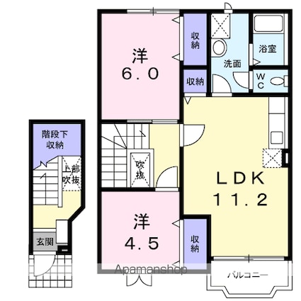 ソレアード[2LDK/60.19m2]の間取図