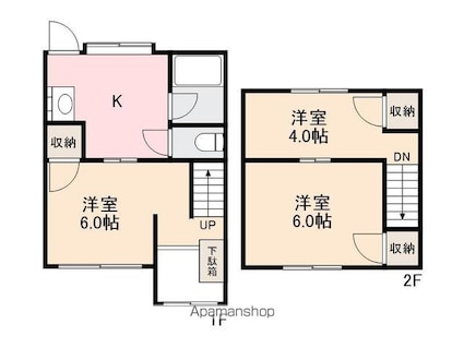 香川県高松市川島東町[3K/47.8m2]の間取図