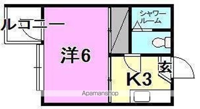 カンパニュラ北代　[1K/18.31m2]の間取図