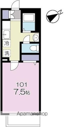 アイシイメゾン[1K/24.75m2]の間取図