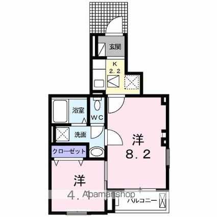 オキ　テラス[1K/35.23m2]の間取図