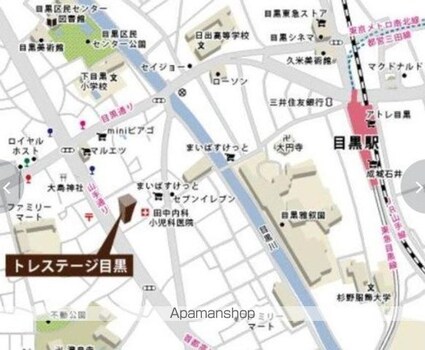 トレステージ目黒[2LDK/103.5m2]の配置図