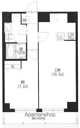 東京都杉並区高円寺南５丁目[1LDK/47.44m2]の間取図