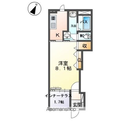 仮）つくば市高見原アパート[1K/33.86m2]の間取図