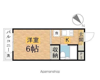 ピュアハイツ[1K/17.22m2]の間取図
