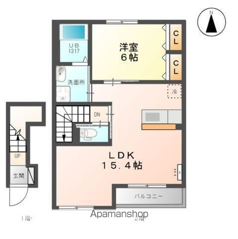 ディア クローバー 奥田の間取り写真