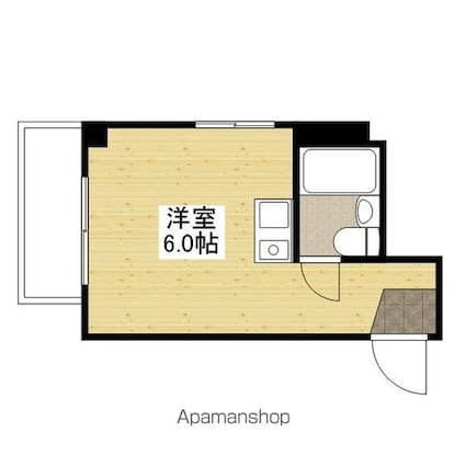 里見ビル[1R/15m2]の間取図
