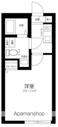 クレシア青戸[1K/21.14m2]の間取図